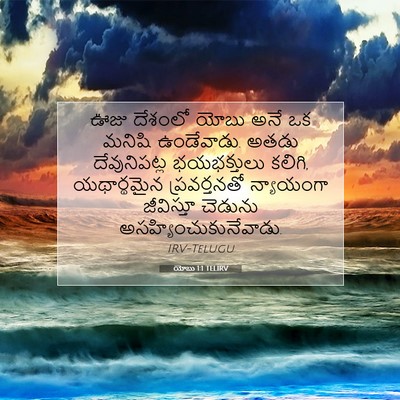 Picture 07 - యోబు 1:1 TELIRV - ఊజు దేశంలో యోబు - Bible Verse Picture