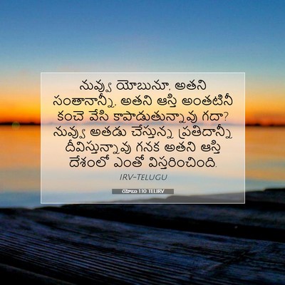 Picture 07 - యోబు 1:10 TELIRV - నువ్వు యోబునూ, - Bible Verse Picture