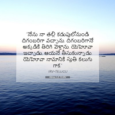 Picture 07 - యోబు 1:21 TELIRV - “నేను నా తల్లి - Bible Verse Picture