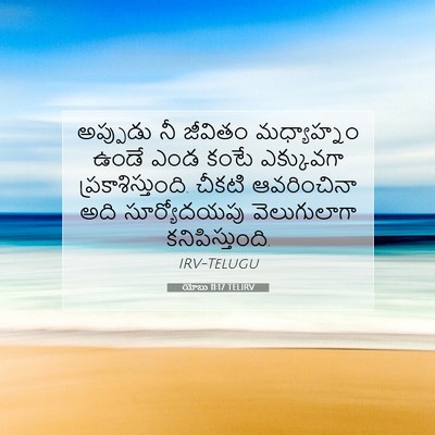 Picture 07 - యోబు 11:17 TELIRV - అప్పుడు నీ జీవితం - Bible Verse Picture