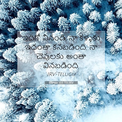 Picture 07 - యోబు 13:1 TELIRV - ఇదిగో వినండి, నా - Bible Verse Picture