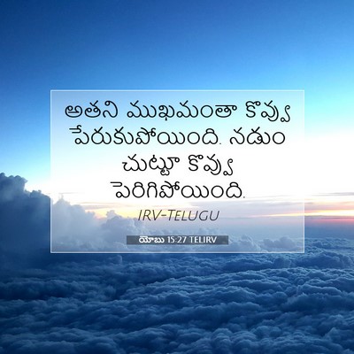 Picture 07 - యోబు 15:27 TELIRV - అతని ముఖమంతా - Bible Verse Picture