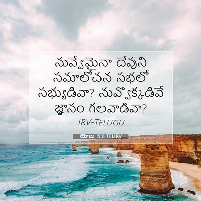 Picture 07 - యోబు 15:8 TELIRV - నువ్వేమైనా దేవుని - Bible Verse Picture