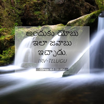 Picture 07 - యోబు 16:1 TELIRV - అందుకు యోబు ఇలా - Bible Verse Picture