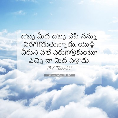 Picture 07 - యోబు 16:14 TELIRV - దెబ్బ మీద దెబ్బ - Bible Verse Picture