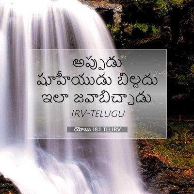 Picture 07 - యోబు 18:1 TELIRV - అప్పుడు షూహీయుడు - Bible Verse Picture