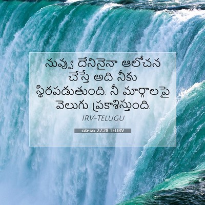 Picture 07 - యోబు 22:28 TELIRV - నువ్వు దేనినైనా - Bible Verse Picture