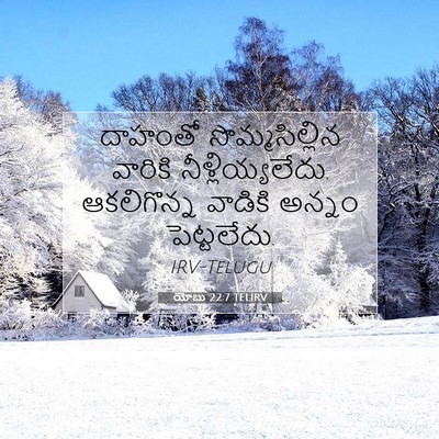Picture 07 - యోబు 22:7 TELIRV - దాహంతో - Bible Verse Picture