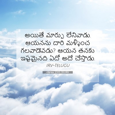 Picture 07 - యోబు 23:13 TELIRV - అయితే మార్పు - Bible Verse Picture