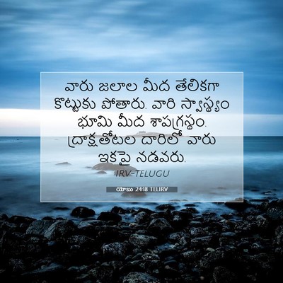 Picture 07 - యోబు 24:18 TELIRV - వారు జలాల మీద - Bible Verse Picture