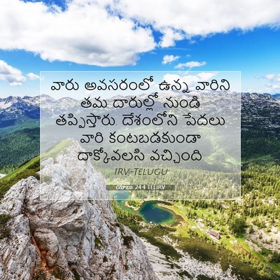 Picture 07 - యోబు 24:4 TELIRV - వారు అవసరంలో ఉన్న - Bible Verse Picture
