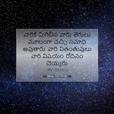Picture 07 - యోబు 27:15 TELIRV - వారికి మిగిలిన - Bible Verse Picture