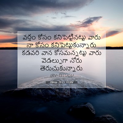 Picture 07 - యోబు 29:23 TELIRV - వర్షం కోసం - Bible Verse Picture