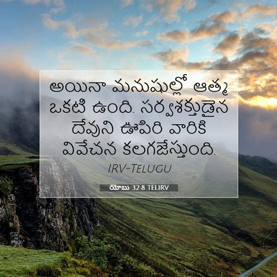 Picture 07 - యోబు 32:8 TELIRV - అయినా మనుషుల్లో - Bible Verse Picture