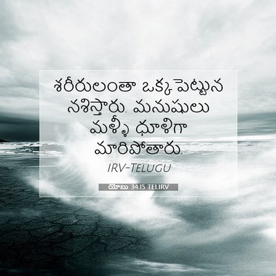 Picture 07 - యోబు 34:15 TELIRV - శరీరులంతా - Bible Verse Picture