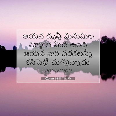 Picture 07 - యోబు 34:21 TELIRV - ఆయన దృష్టి మనుషుల - Bible Verse Picture