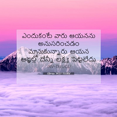 Picture 07 - యోబు 34:27 TELIRV - ఎందుకంటే వారు - Bible Verse Picture