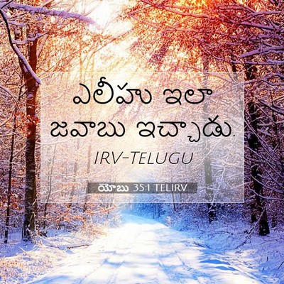 Picture 07 - యోబు 35:1 TELIRV - ఎలీహు ఇలా జవాబు - Bible Verse Picture