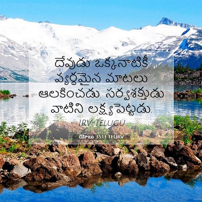 Picture 07 - యోబు 35:13 TELIRV - దేవుడు ఒక్కనాటికీ - Bible Verse Picture