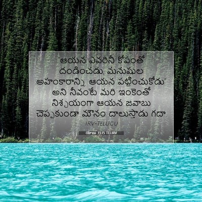 Picture 07 - యోబు 35:15 TELIRV - “ఆయన ఎవరినీ - Bible Verse Picture