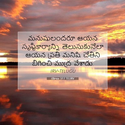 Picture 07 - యోబు 37:7 TELIRV - మనుషులందరూ ఆయన - Bible Verse Picture