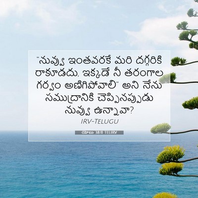 Picture 07 - యోబు 38:11 TELIRV - “నువ్వు ఇంతవరకే - Bible Verse Picture