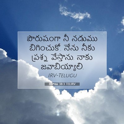 Picture 07 - యోబు 38:3 TELIRV - పౌరుషంగా నీ నడుము - Bible Verse Picture