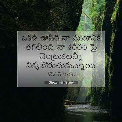 Picture 07 - యోబు 4:15 TELIRV - ఒకడి ఊపిరి నా - Bible Verse Picture