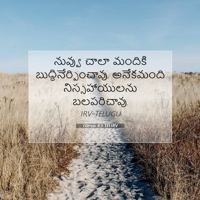 Picture 07 - యోబు 4:3 TELIRV - నువ్వు చాలా - Bible Verse Picture
