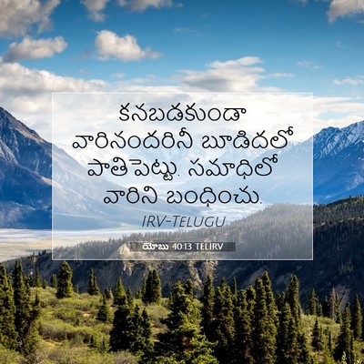 Picture 07 - యోబు 40:13 TELIRV - కనబడకుండా - Bible Verse Picture