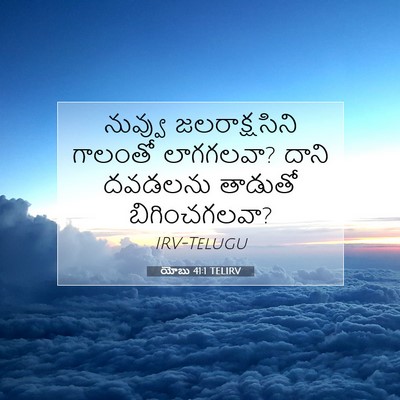 Picture 07 - యోబు 41:1 TELIRV - నువ్వు - Bible Verse Picture