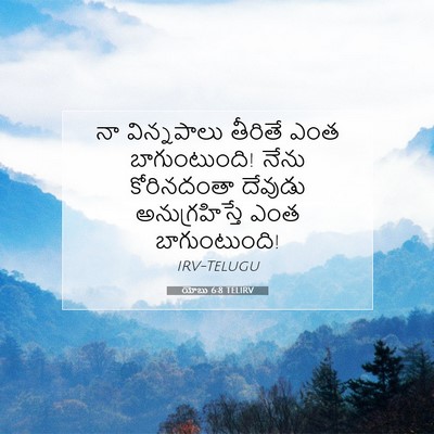 Picture 07 - యోబు 6:8 TELIRV - నా విన్నపాలు - Bible Verse Picture