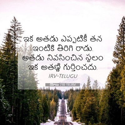 Picture 07 - యోబు 7:10 TELIRV - ఇక అతడు ఎప్పటికీ - Bible Verse Picture