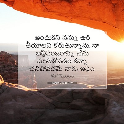 Picture 07 - యోబు 7:15 TELIRV - అందుకని నన్ను ఉరి - Bible Verse Picture