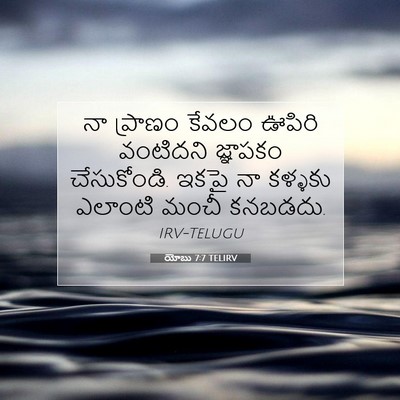 Picture 07 - యోబు 7:7 TELIRV - నా ప్రాణం కేవలం - Bible Verse Picture