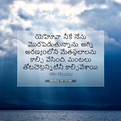 Picture 07 - యోవేలు 1:19 TELIRV - యెహోవా, నీకే నేను - Bible Verse Picture