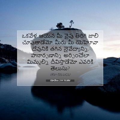 Picture 07 - యోవేలు 2:14 TELIRV - ఒకవేళ ఆయన మీ వైపు - Bible Verse Picture