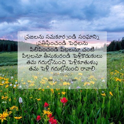 Picture 07 - యోవేలు 2:16 TELIRV - ప్రజలను - Bible Verse Picture