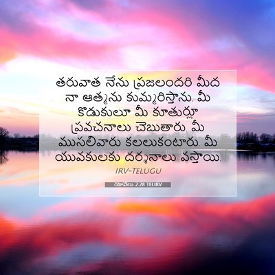 Picture 07 - యోవేలు 2:28 TELIRV - తరువాత నేను - Bible Verse Picture