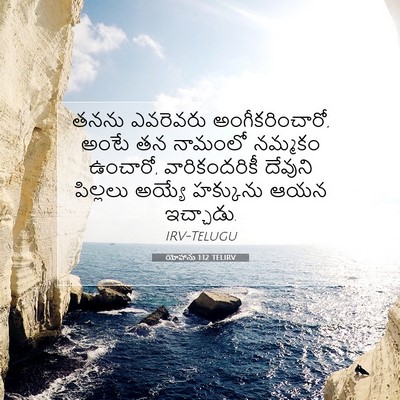 Picture 07 - యోహాను 1:12 TELIRV - తనను ఎవరెవరు - Bible Verse Picture