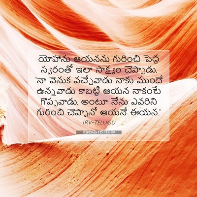 Picture 07 - యోహాను 1:15 TELIRV - యోహాను ఆయనను - Bible Verse Picture