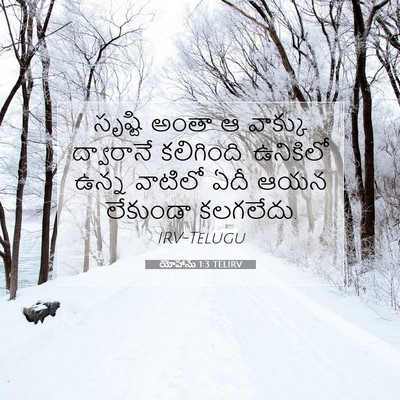 Picture 07 - యోహాను 1:3 TELIRV - సృష్టి అంతా ఆ - Bible Verse Picture