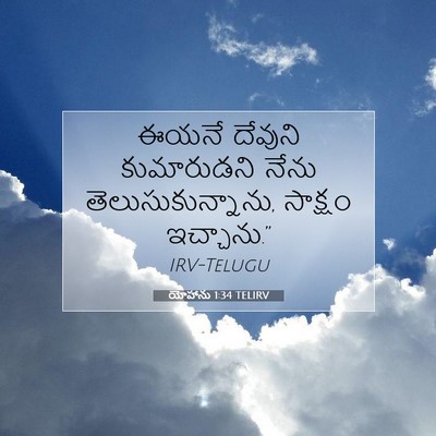 Picture 07 - యోహాను 1:34 TELIRV - ఈయనే దేవుని - Bible Verse Picture