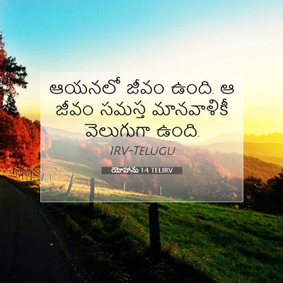Picture 07 - యోహాను 1:4 TELIRV - ఆయనలో జీవం ఉంది. ఆ - Bible Verse Picture