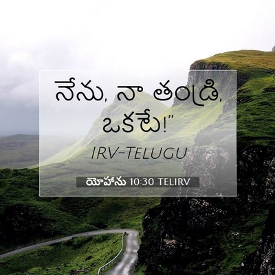 Picture 07 - యోహాను 10:30 TELIRV - నేను, నా తండ్రి, - Bible Verse Picture