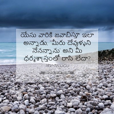 Picture 07 - యోహాను 10:34 TELIRV - యేసు వారికి - Bible Verse Picture