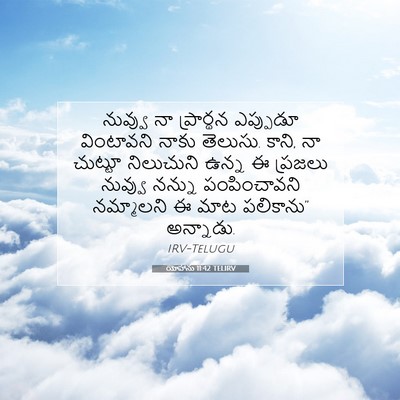 Picture 07 - యోహాను 11:42 TELIRV - నువ్వు నా - Bible Verse Picture