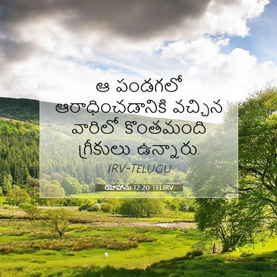 Picture 07 - యోహాను 12:20 TELIRV - ఆ పండగలో - Bible Verse Picture