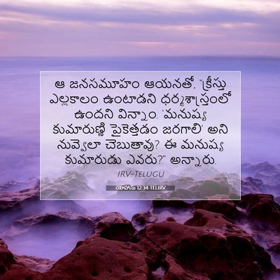 Picture 07 - యోహాను 12:34 TELIRV - ఆ జనసమూహం ఆయనతో, - Bible Verse Picture