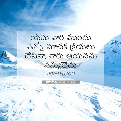 Picture 07 - యోహాను 12:37 TELIRV - యేసు వారి ముందు - Bible Verse Picture
